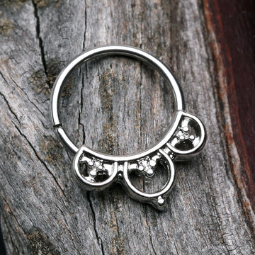 Detail View 1 of Royal Goddess Bendable Twist Hoop Ring